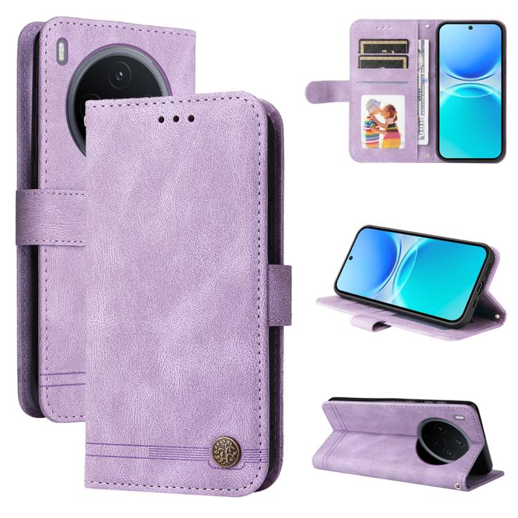 เคสโทรศัพท์หนังปุ่มโลหะ Skin Feel Life Tree, For vivo Y21 5G 2026 / vivo Y05 4G, For vivo V70 FE 5G, For vivo S50 5G / V70 5G, For vivo Y500 Pro 5G, For vivo X300 Pro, For vivo X300, For vivo V60 Lite 4G / 5G, For vivo Y31 5G 2025, For vivo Y400 5G