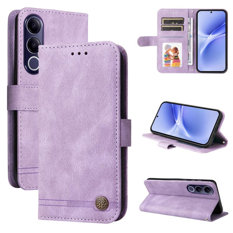 เคสโทรศัพท์หนังปุ่มโลหะ Skin Feel Life Tree, For vivo Y21 5G 2026 / vivo Y05 4G, For vivo V70 FE 5G, For vivo S50 5G / V70 5G, For vivo Y500 Pro 5G, For vivo X300 Pro, For vivo X300, For vivo V60 Lite 4G / 5G, For vivo Y31 5G 2025, For vivo Y400 5G