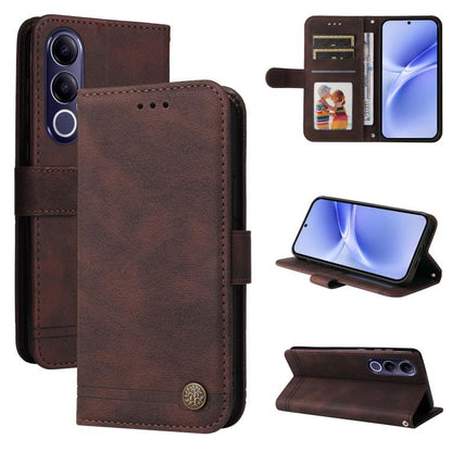 เคสโทรศัพท์หนังปุ่มโลหะ Skin Feel Life Tree, For vivo Y21 5G 2026 / vivo Y05 4G, For vivo V70 FE 5G, For vivo S50 5G / V70 5G, For vivo Y500 Pro 5G, For vivo X300 Pro, For vivo X300, For vivo V60 Lite 4G / 5G, For vivo Y31 5G 2025, For vivo Y400 5G