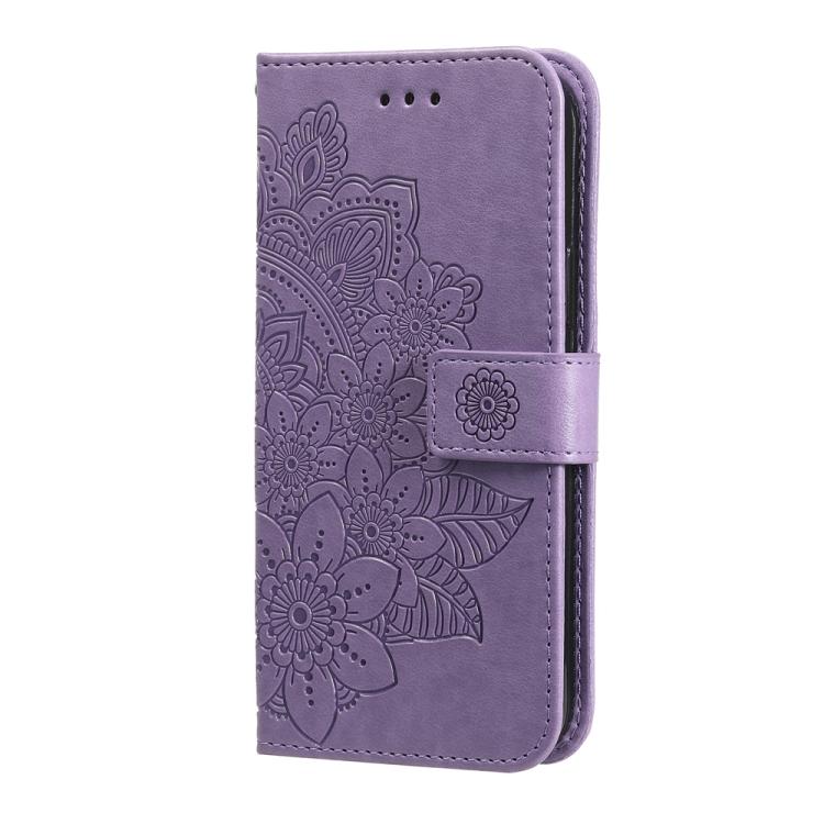 เคสโทรศัพท์หนังลายนูนดอกไม้ 7 กลีบ, For vivo S20 Pro, For vivo Y19s, For vivo X200, For vivo X200 Pro mini, For vivo X200 Pro, For vivo V40 Lite 4G / 5G IDN, For vivo Y300 Pro, For vivo Y28 4G Global, For vivo Y38 5G / T3x 5G Global