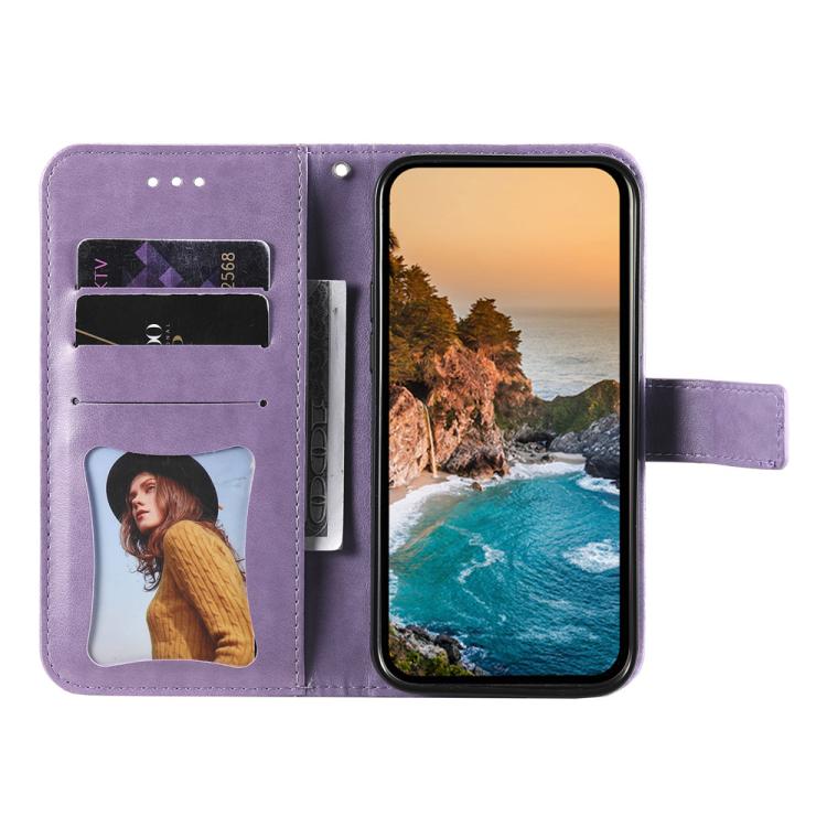 เคสโทรศัพท์หนังลายนูนดอกไม้ 7 กลีบ, For vivo S20 Pro, For vivo Y19s, For vivo X200, For vivo X200 Pro mini, For vivo X200 Pro, For vivo V40 Lite 4G / 5G IDN, For vivo Y300 Pro, For vivo Y28 4G Global, For vivo Y38 5G / T3x 5G Global