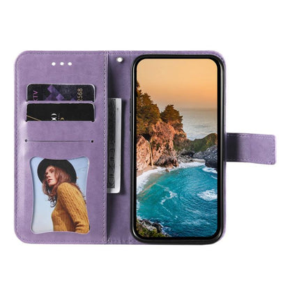 เคสโทรศัพท์หนังลายนูนดอกไม้ 7 กลีบ, For vivo S20 Pro, For vivo Y19s, For vivo X200, For vivo X200 Pro mini, For vivo X200 Pro, For vivo V40 Lite 4G / 5G IDN, For vivo Y300 Pro, For vivo Y28 4G Global, For vivo Y38 5G / T3x 5G Global