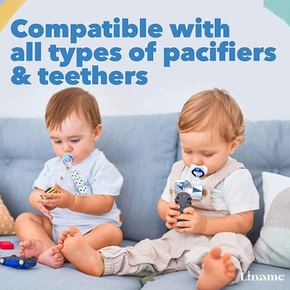 3 ชิ้น/เซ็ต Baby Teething ของเล่นหนา Pacifier Chain, การจัดส่งสีแบบสุ่ม