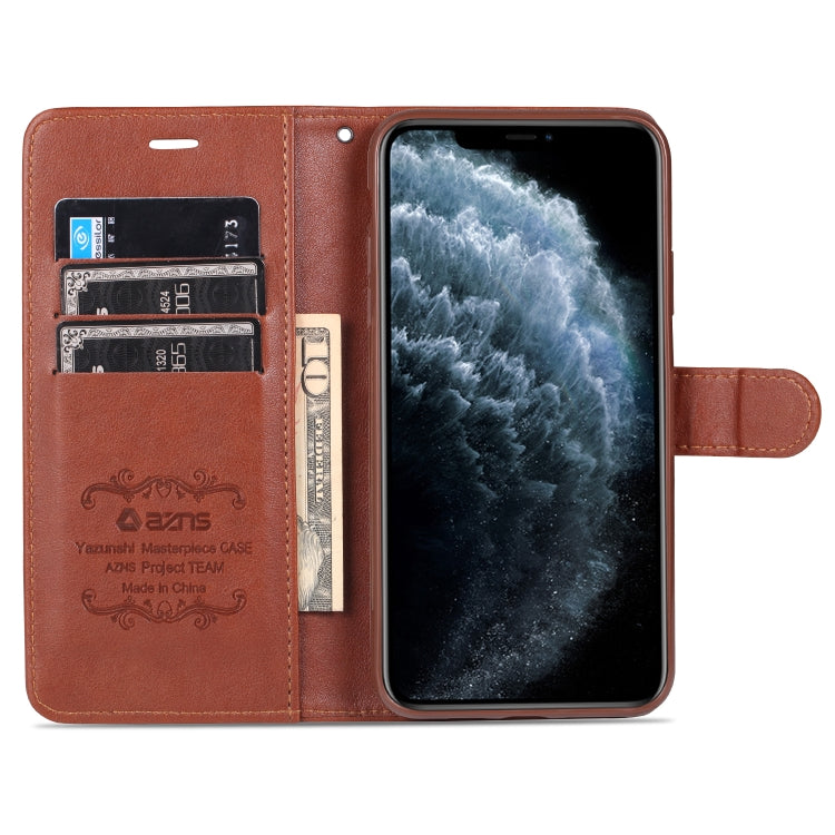 AZNS Sheepskin Texture ซองหนังพลิกแนวนอนพร้อมตัวยึดและช่องเสียบการ์ดและกระเป๋าสตางค์, For iPhone 11, For iPhone 11 Pro, For iPhone 11 Pro Max, For Xiaomi Redmi 8 / 8A, For Xiaomi Redmi 10X 4G / Note 9, For Xiaomi Redmi K20 / K20 Pro, For Xiaomi Redmi K...