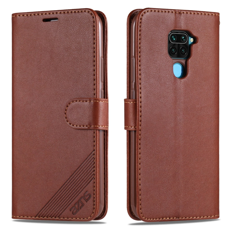 AZNS Sheepskin Texture ซองหนังพลิกแนวนอนพร้อมตัวยึดและช่องเสียบการ์ดและกระเป๋าสตางค์, For iPhone 11, For iPhone 11 Pro, For iPhone 11 Pro Max, For Xiaomi Redmi 8 / 8A, For Xiaomi Redmi 10X 4G / Note 9, For Xiaomi Redmi K20 / K20 Pro, For Xiaomi Redmi K...