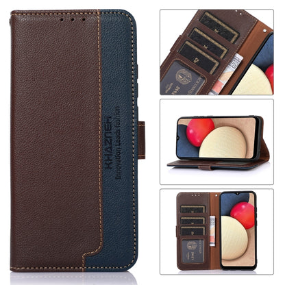 KHAZNEH เคสโทรศัพท์ RFID หนังลายลิ้นจี่, For OnePlus 12, For OnePlus Ace 2 Pro, For OnePlus Nord 3 / Ace 2V