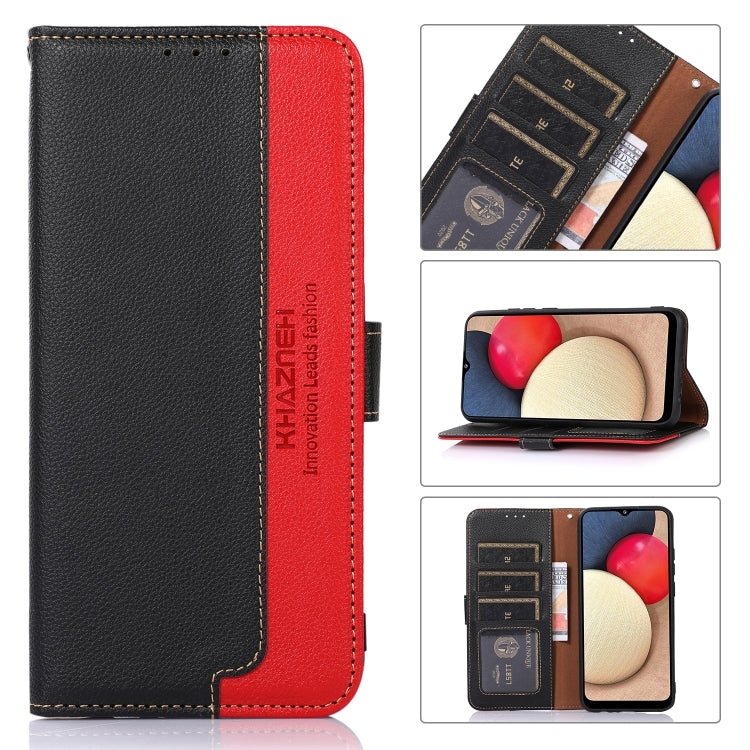 KHAZNEH เคสโทรศัพท์ RFID หนังลายลิ้นจี่, For OnePlus 12, For OnePlus Ace 2 Pro, For OnePlus Nord 3 / Ace 2V