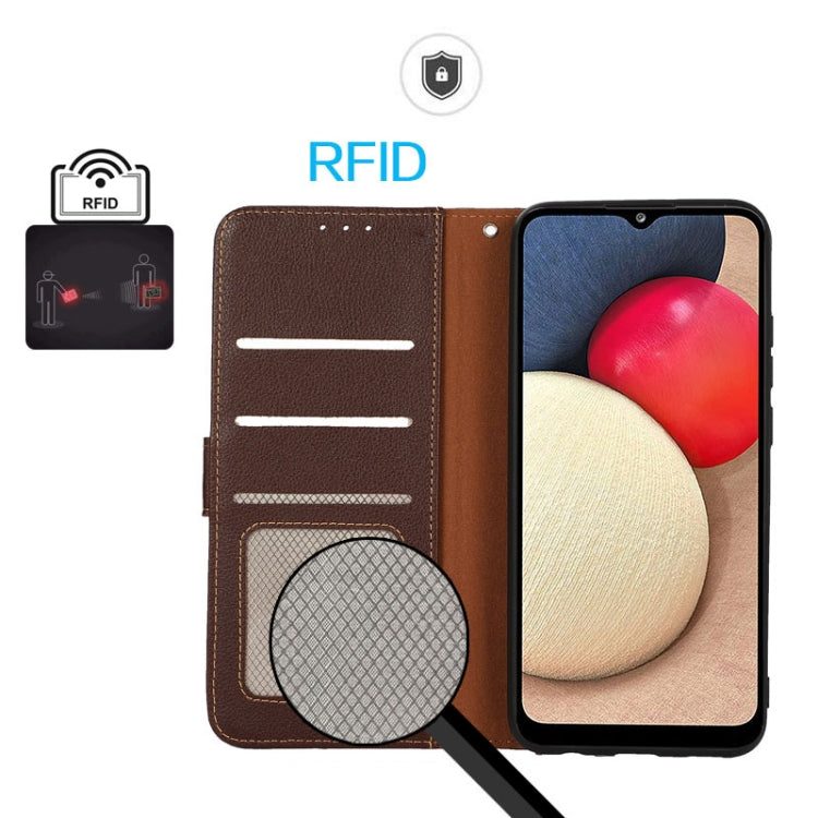 KHAZNEH เคสโทรศัพท์ RFID หนังลายลิ้นจี่, For OnePlus 12, For OnePlus Ace 2 Pro, For OnePlus Nord 3 / Ace 2V