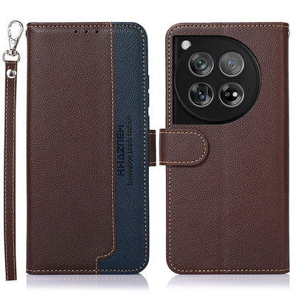 KHAZNEH เคสโทรศัพท์ RFID หนังลายลิ้นจี่, For OnePlus 12, For OnePlus Ace 2 Pro, For OnePlus Nord 3 / Ace 2V