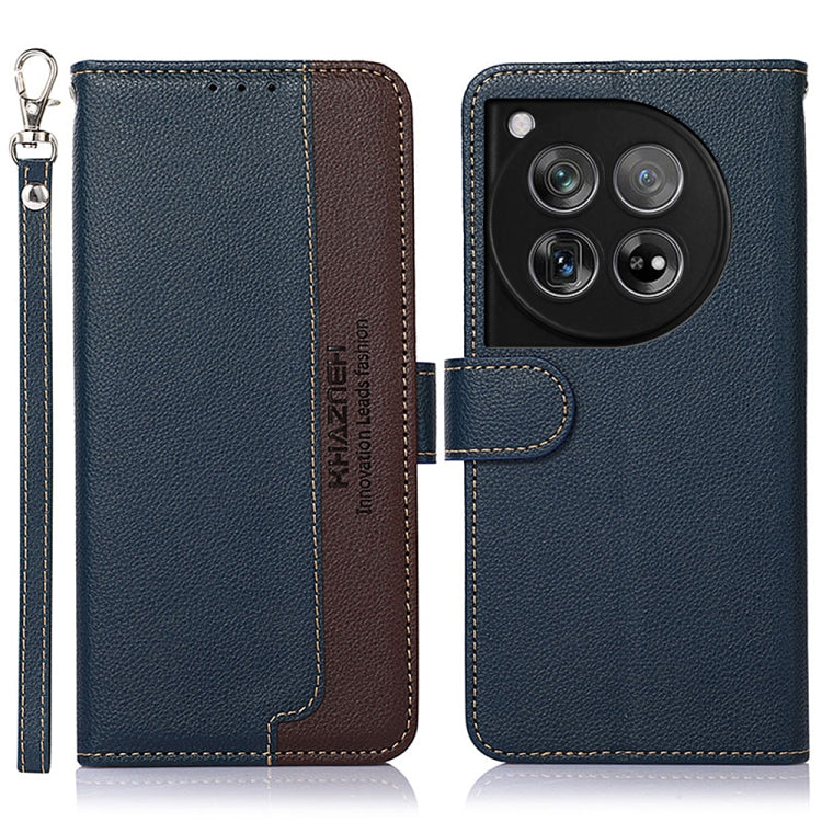 KHAZNEH เคสโทรศัพท์ RFID หนังลายลิ้นจี่, For OnePlus 12, For OnePlus Ace 2 Pro, For OnePlus Nord 3 / Ace 2V