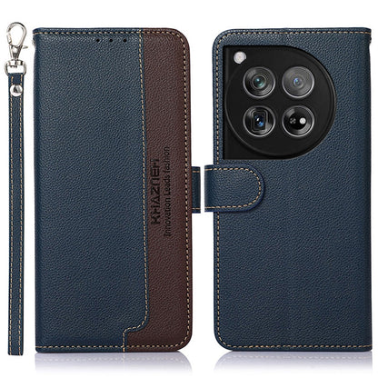 KHAZNEH เคสโทรศัพท์ RFID หนังลายลิ้นจี่, For OnePlus 12, For OnePlus Ace 2 Pro, For OnePlus Nord 3 / Ace 2V