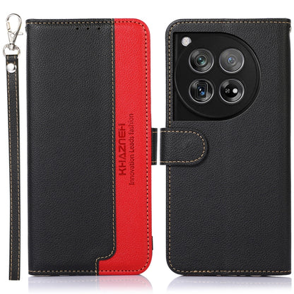 KHAZNEH เคสโทรศัพท์ RFID หนังลายลิ้นจี่, For OnePlus 12, For OnePlus Ace 2 Pro, For OnePlus Nord 3 / Ace 2V