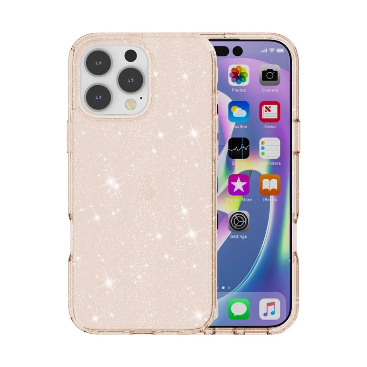 เคสโทรศัพท์ผงกลิตเตอร์เทอร์มิเนเตอร์กันกระแทก, For iPhone 17e / 16e, For iPhone 16 Pro Max, For iPhone 16 Pro, For iPhone 16 Plus, For iPhone 16, For iPhone 15 Pro Max, For iPhone 15 Pro, For iPhone 15 Plus, For iPhone 15