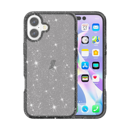 เคสโทรศัพท์ผงกลิตเตอร์เทอร์มิเนเตอร์กันกระแทก, For iPhone 17e / 16e, For iPhone 16 Pro Max, For iPhone 16 Pro, For iPhone 16 Plus, For iPhone 16, For iPhone 15 Pro Max, For iPhone 15 Pro, For iPhone 15 Plus, For iPhone 15