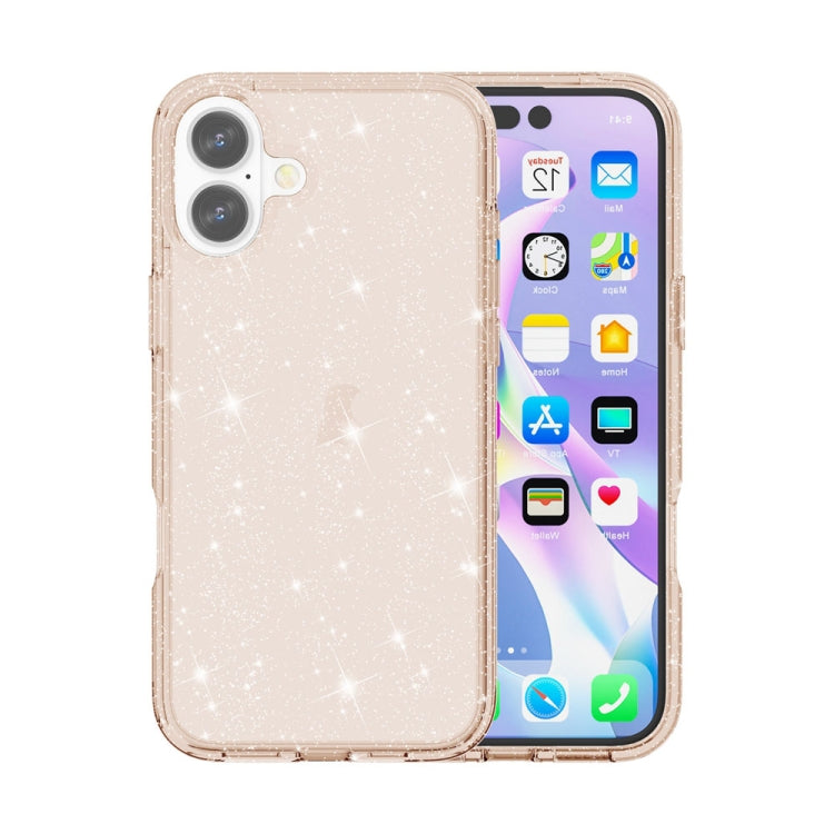 เคสโทรศัพท์ผงกลิตเตอร์เทอร์มิเนเตอร์กันกระแทก, For iPhone 17e / 16e, For iPhone 16 Pro Max, For iPhone 16 Pro, For iPhone 16 Plus, For iPhone 16, For iPhone 15 Pro Max, For iPhone 15 Pro, For iPhone 15 Plus, For iPhone 15