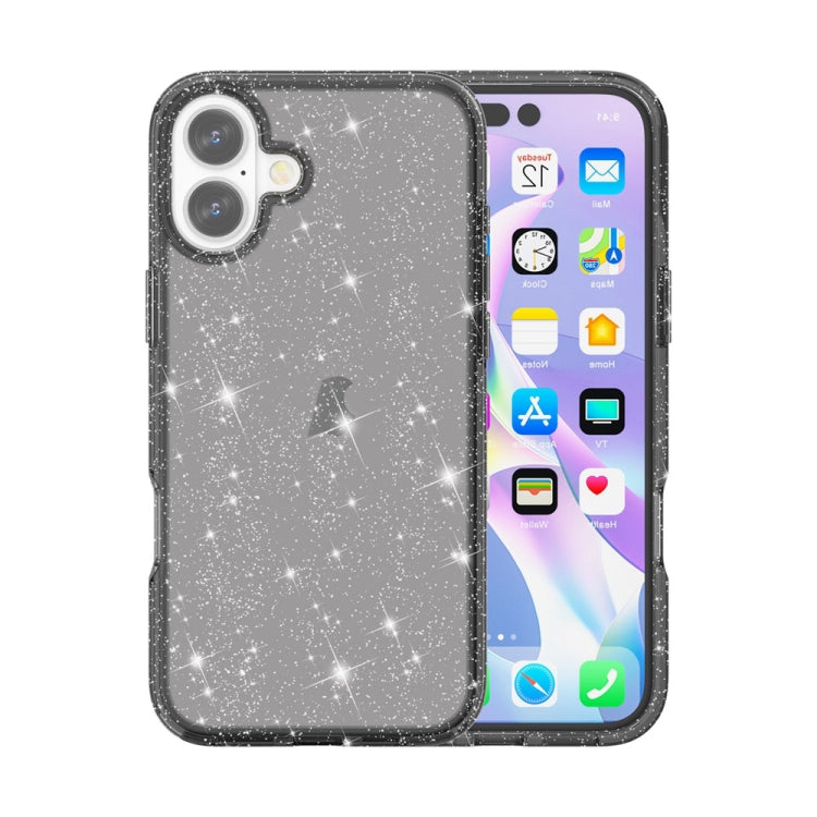 เคสโทรศัพท์ผงกลิตเตอร์เทอร์มิเนเตอร์กันกระแทก, For iPhone 17e / 16e, For iPhone 16 Pro Max, For iPhone 16 Pro, For iPhone 16 Plus, For iPhone 16, For iPhone 15 Pro Max, For iPhone 15 Pro, For iPhone 15 Plus, For iPhone 15