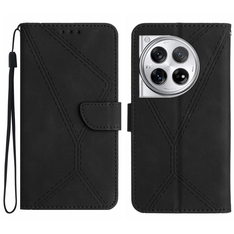 เย็บเคสโทรศัพท์หนังนูน, For OnePlus Nord 4 5G, For OnePlus Nord CE4, For OnePlus 12R 5G Global, For OnePlus 12 5G Global