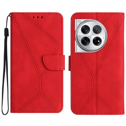 เย็บเคสโทรศัพท์หนังนูน, For OnePlus Nord 4 5G, For OnePlus Nord CE4, For OnePlus 12R 5G Global, For OnePlus 12 5G Global