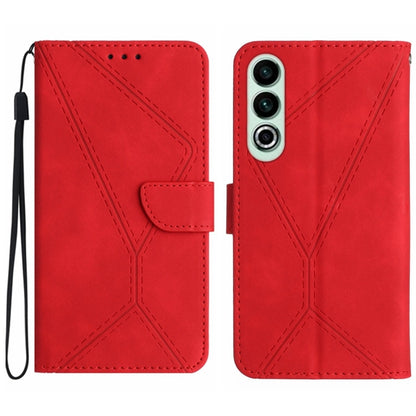 เย็บเคสโทรศัพท์หนังนูน, For OnePlus Nord 4 5G, For OnePlus Nord CE4, For OnePlus 12R 5G Global, For OnePlus 12 5G Global