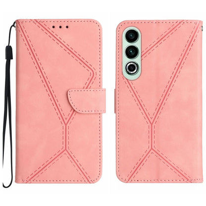 เย็บเคสโทรศัพท์หนังนูน, For OnePlus Nord 4 5G, For OnePlus Nord CE4, For OnePlus 12R 5G Global, For OnePlus 12 5G Global