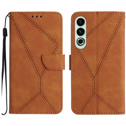 เย็บเคสโทรศัพท์หนังนูน, For OnePlus Nord 4 5G, For OnePlus Nord CE4, For OnePlus 12R 5G Global, For OnePlus 12 5G Global