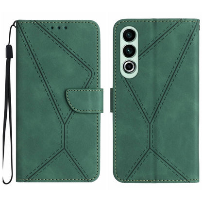 เย็บเคสโทรศัพท์หนังนูน, For OnePlus Nord 4 5G, For OnePlus Nord CE4, For OnePlus 12R 5G Global, For OnePlus 12 5G Global