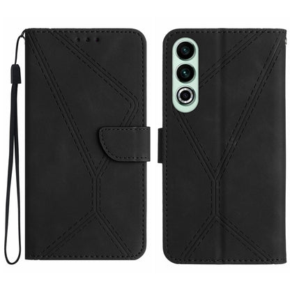 เย็บเคสโทรศัพท์หนังนูน, For OnePlus Nord 4 5G, For OnePlus Nord CE4, For OnePlus 12R 5G Global, For OnePlus 12 5G Global