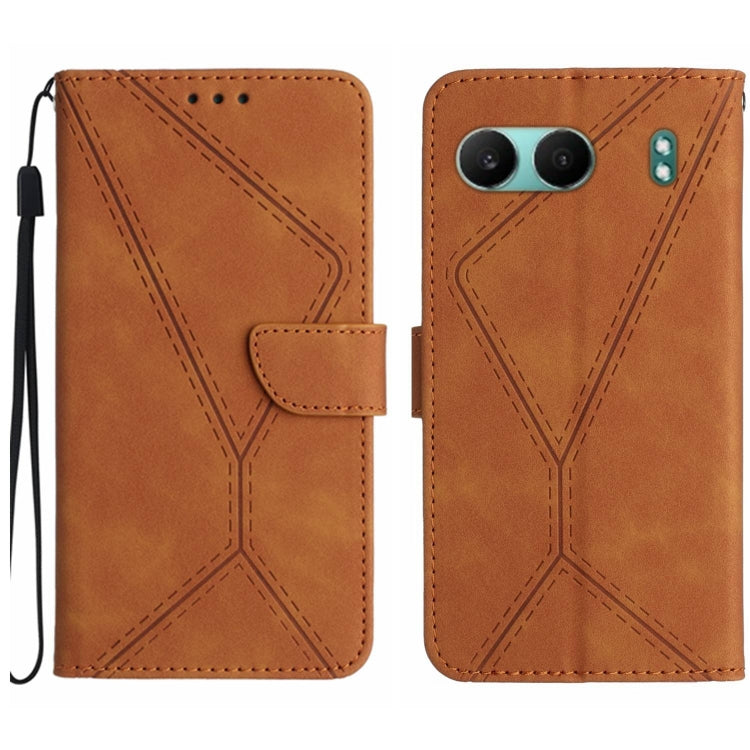 เย็บเคสโทรศัพท์หนังนูน, For OnePlus Nord 4 5G, For OnePlus Nord CE4, For OnePlus 12R 5G Global, For OnePlus 12 5G Global
