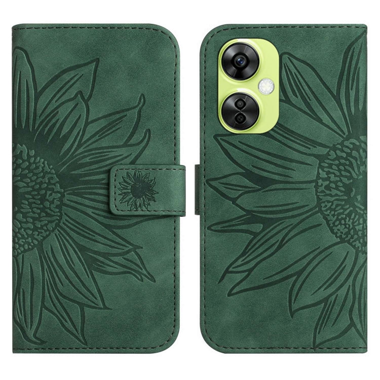 ซองโทรศัพท์หนังลายนูน Skin Feel Sun Flower พร้อมเชือกเส้นเล็ก, For OnePlus Nord CE4, For OnePlus 12R 5G Global, For OnePlus 12 5G Global, For OnePlus Nord CE 3 Lite