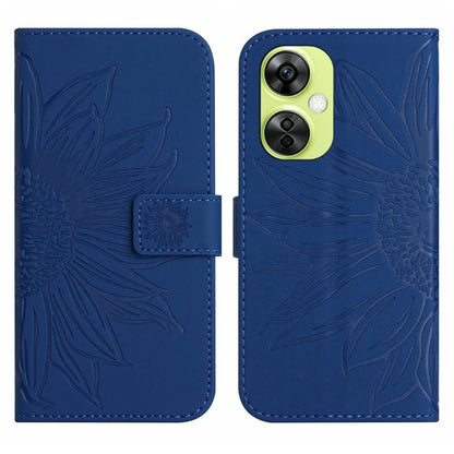 ซองโทรศัพท์หนังลายนูน Skin Feel Sun Flower พร้อมเชือกเส้นเล็ก, For OnePlus Nord CE4, For OnePlus 12R 5G Global, For OnePlus 12 5G Global, For OnePlus Nord CE 3 Lite