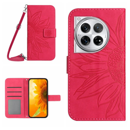 ซองโทรศัพท์หนังลายนูน Skin Feel Sun Flower พร้อมเชือกเส้นเล็ก, For OnePlus Nord CE4, For OnePlus 12R 5G Global, For OnePlus 12 5G Global, For OnePlus Nord CE 3 Lite
