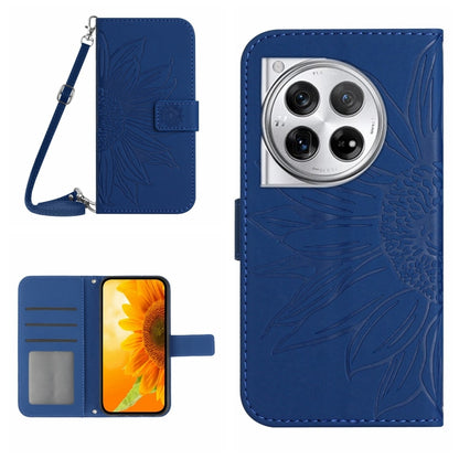 ซองโทรศัพท์หนังลายนูน Skin Feel Sun Flower พร้อมเชือกเส้นเล็ก, For OnePlus Nord CE4, For OnePlus 12R 5G Global, For OnePlus 12 5G Global, For OnePlus Nord CE 3 Lite