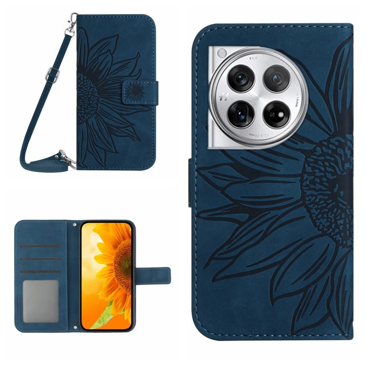 ซองโทรศัพท์หนังลายนูน Skin Feel Sun Flower พร้อมเชือกเส้นเล็ก, For OnePlus Nord CE4, For OnePlus 12R 5G Global, For OnePlus 12 5G Global, For OnePlus Nord CE 3 Lite