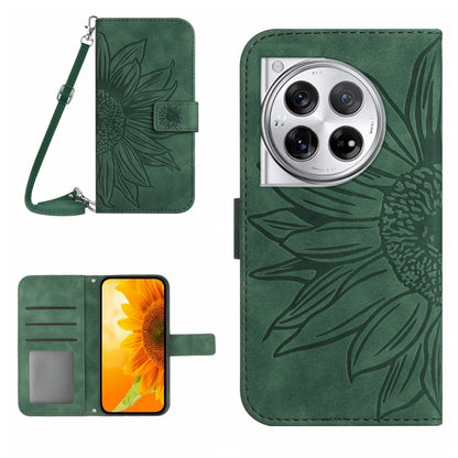 ซองโทรศัพท์หนังลายนูน Skin Feel Sun Flower พร้อมเชือกเส้นเล็ก, For OnePlus Nord CE4, For OnePlus 12R 5G Global, For OnePlus 12 5G Global, For OnePlus Nord CE 3 Lite