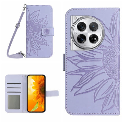 ซองโทรศัพท์หนังลายนูน Skin Feel Sun Flower พร้อมเชือกเส้นเล็ก, For OnePlus Nord CE4, For OnePlus 12R 5G Global, For OnePlus 12 5G Global, For OnePlus Nord CE 3 Lite