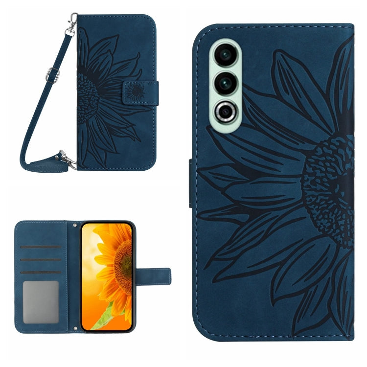ซองโทรศัพท์หนังลายนูน Skin Feel Sun Flower พร้อมเชือกเส้นเล็ก, For OnePlus Nord CE4, For OnePlus 12R 5G Global, For OnePlus 12 5G Global, For OnePlus Nord CE 3 Lite