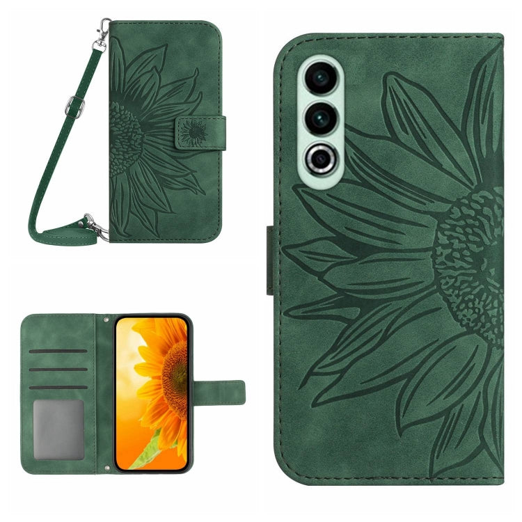 ซองโทรศัพท์หนังลายนูน Skin Feel Sun Flower พร้อมเชือกเส้นเล็ก, For OnePlus Nord CE4, For OnePlus 12R 5G Global, For OnePlus 12 5G Global, For OnePlus Nord CE 3 Lite
