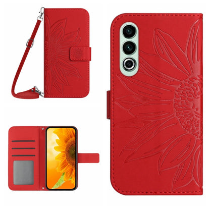 ซองโทรศัพท์หนังลายนูน Skin Feel Sun Flower พร้อมเชือกเส้นเล็ก, For OnePlus Nord CE4, For OnePlus 12R 5G Global, For OnePlus 12 5G Global, For OnePlus Nord CE 3 Lite