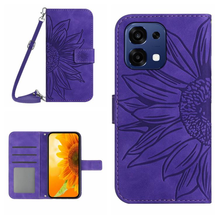 ซองโทรศัพท์หนังลายนูน Skin Feel Sun Flower พร้อมเชือกเส้นเล็ก, For OnePlus Nord 6 5G, For OnePlus 15R, For OnePlus 15 5G, For OnePlus Nord 5 5G / Ace 5 Ultra