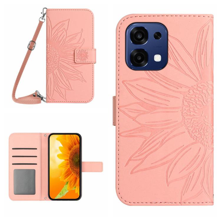 ซองโทรศัพท์หนังลายนูน Skin Feel Sun Flower พร้อมเชือกเส้นเล็ก, For OnePlus Nord 6 5G, For OnePlus 15R, For OnePlus 15 5G, For OnePlus Nord 5 5G / Ace 5 Ultra