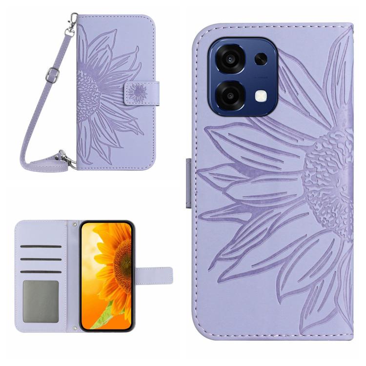 ซองโทรศัพท์หนังลายนูน Skin Feel Sun Flower พร้อมเชือกเส้นเล็ก, For OnePlus Nord 6 5G, For OnePlus 15R, For OnePlus 15 5G, For OnePlus Nord 5 5G / Ace 5 Ultra