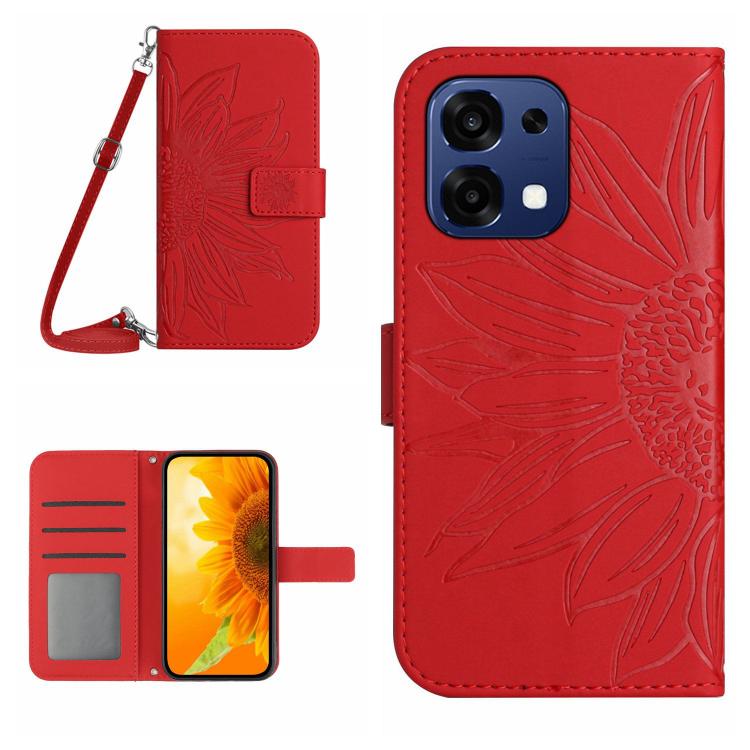 ซองโทรศัพท์หนังลายนูน Skin Feel Sun Flower พร้อมเชือกเส้นเล็ก, For OnePlus Nord 6 5G, For OnePlus 15R, For OnePlus 15 5G, For OnePlus Nord 5 5G / Ace 5 Ultra