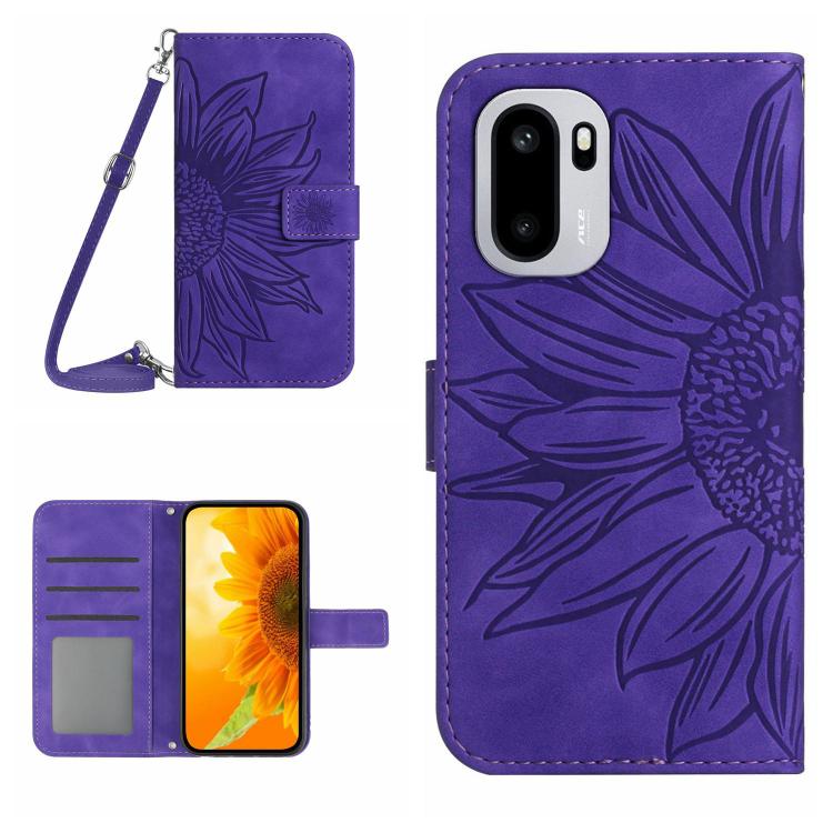 ซองโทรศัพท์หนังลายนูน Skin Feel Sun Flower พร้อมเชือกเส้นเล็ก, For OnePlus Nord 6 5G, For OnePlus 15R, For OnePlus 15 5G, For OnePlus Nord 5 5G / Ace 5 Ultra