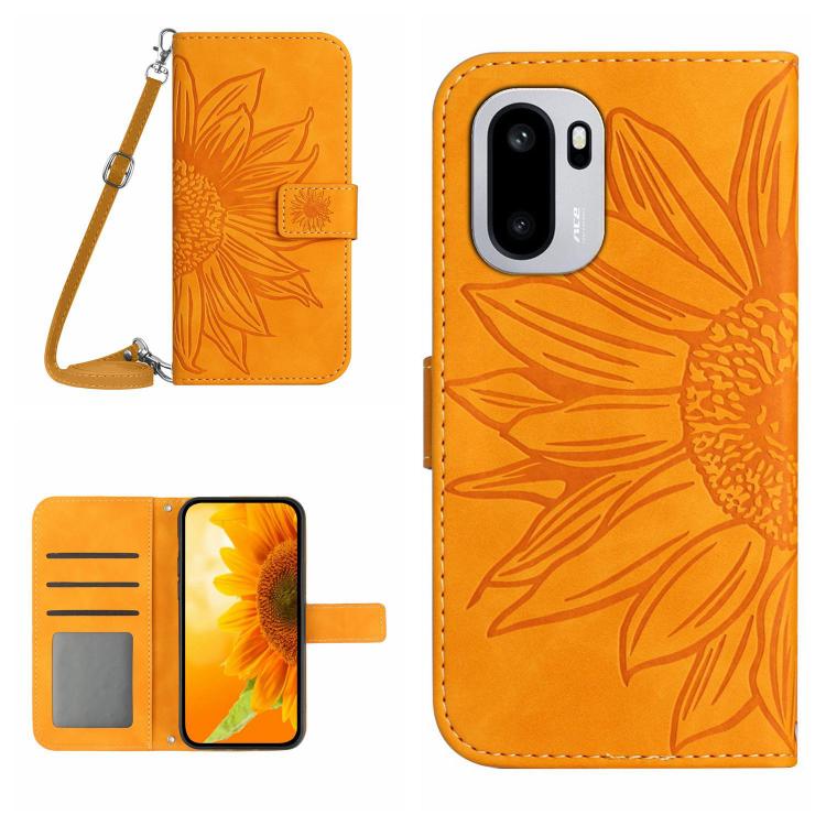 ซองโทรศัพท์หนังลายนูน Skin Feel Sun Flower พร้อมเชือกเส้นเล็ก, For OnePlus Nord 6 5G, For OnePlus 15R, For OnePlus 15 5G, For OnePlus Nord 5 5G / Ace 5 Ultra