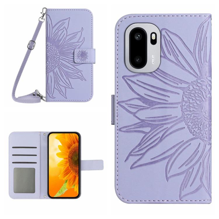 ซองโทรศัพท์หนังลายนูน Skin Feel Sun Flower พร้อมเชือกเส้นเล็ก, For OnePlus Nord 6 5G, For OnePlus 15R, For OnePlus 15 5G, For OnePlus Nord 5 5G / Ace 5 Ultra