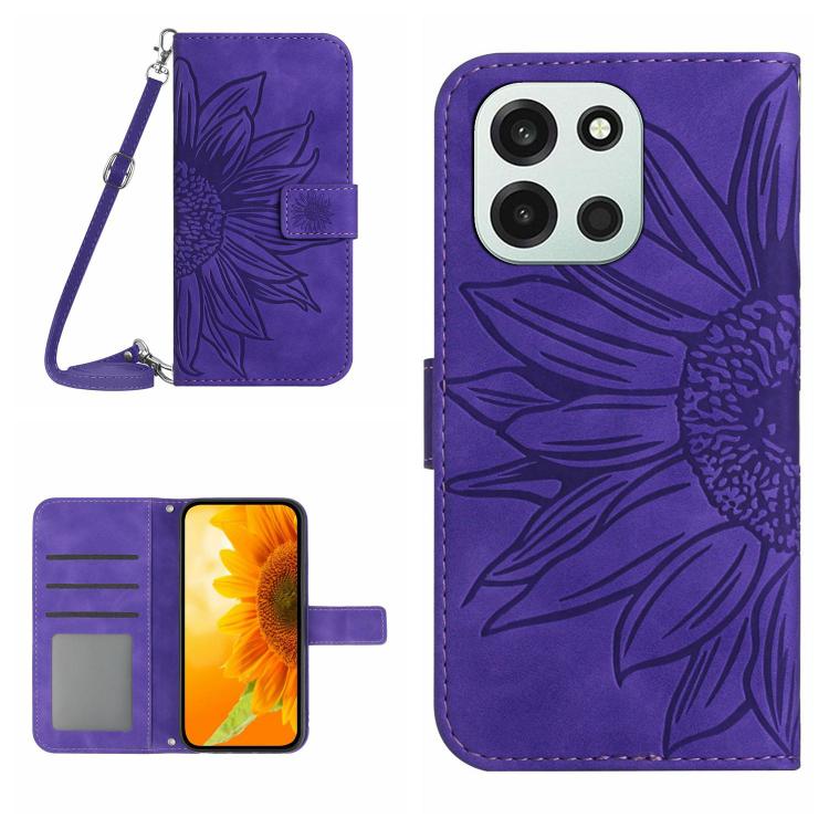 ซองโทรศัพท์หนังลายนูน Skin Feel Sun Flower พร้อมเชือกเส้นเล็ก, For OnePlus Nord 6 5G, For OnePlus 15R, For OnePlus 15 5G, For OnePlus Nord 5 5G / Ace 5 Ultra