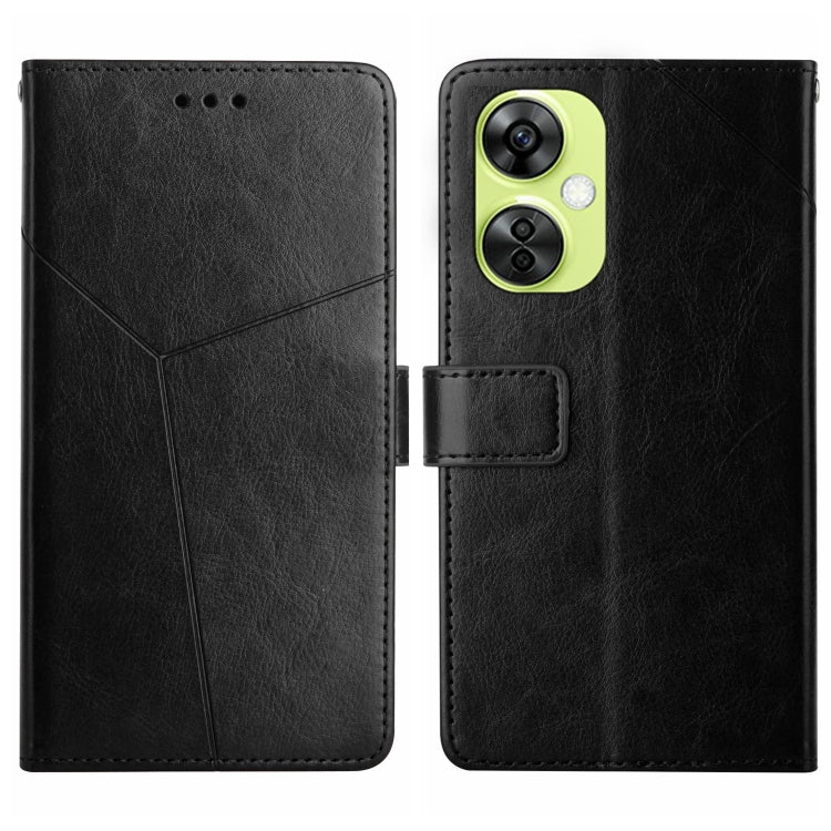 เคสโทรศัพท์หนังพลิกลายรูปตัว Y, For OnePlus 12R 5G Global, For OnePlus 12 5G Global, For OnePlus Nord CE 3 Lite