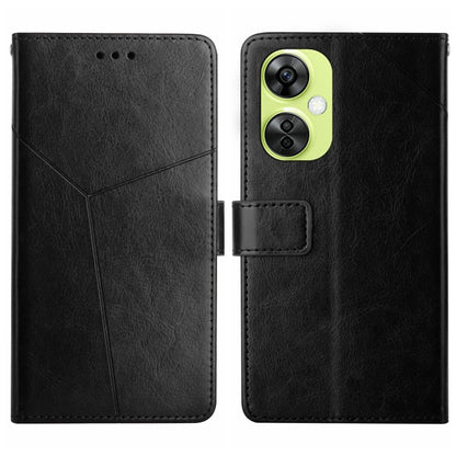 เคสโทรศัพท์หนังพลิกลายรูปตัว Y, For OnePlus 12R 5G Global, For OnePlus 12 5G Global, For OnePlus Nord CE 3 Lite