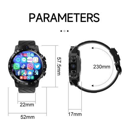 MT27 4G+64G 1.6 นิ้ว IP67 กันน้ำ 4G Android 8.1 ดูสมาร์ทรองรับอัตราการเต้นหัวใจ / GPS, Leather Band