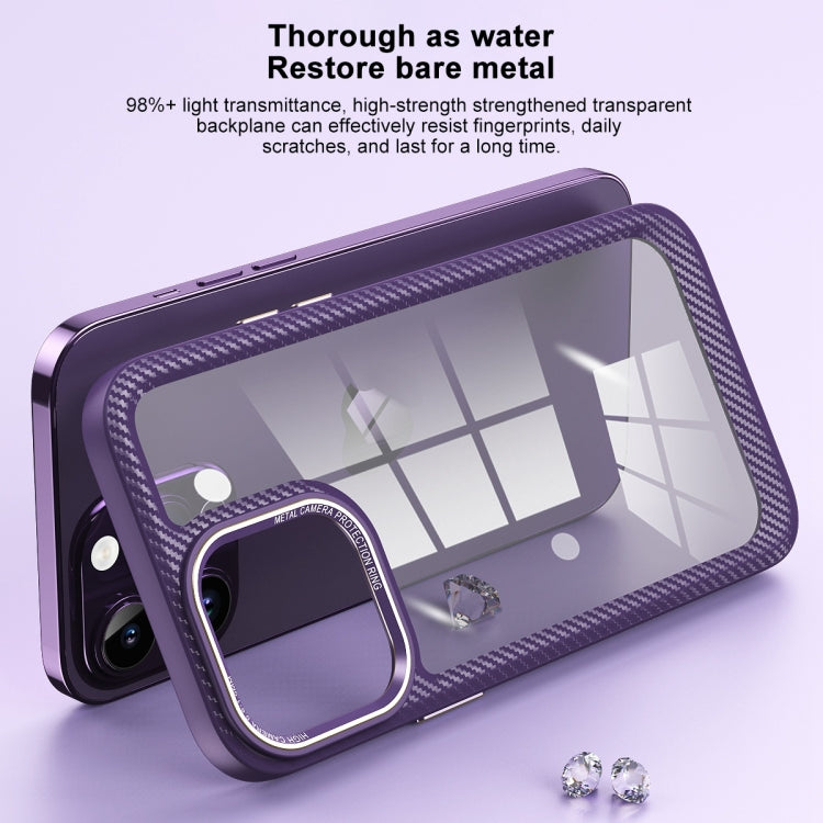 เคสโทรศัพท์แผงด้านหลังคาร์บอนไฟเบอร์โปร่งใส, For iPhone 11 Pro Max, For iPhone 11